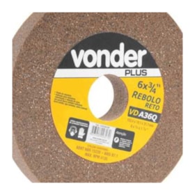 Rebolo Reto 6mm 3/4'' Grão 60 1259634060 VONDER