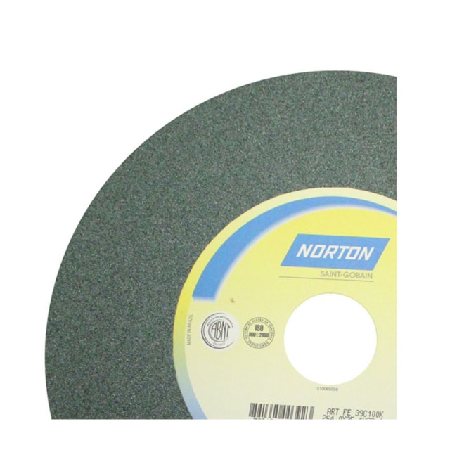 Rebolo Reto de Widia 10'' X 1'' X 1.1/2'' Grão 100 ART 39C 100K NORTON-7db3b1a0-2452-452a-ac7a-30a2fe4479ff