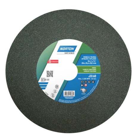 Rebolo Reto de Widia 10'' X 1'' X 1.1/2'' Grão 60 ART 39C 60K NORTON -1bff0f42-d513-47c5-ab24-10d798992b8b