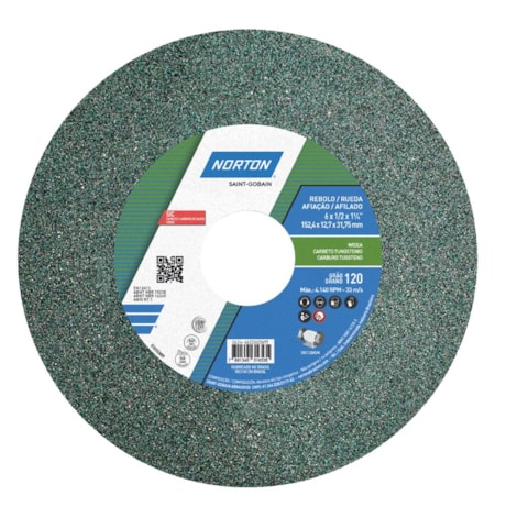 Rebolo Reto de Widia 6'' X 1/2'' X 1.1/4'' Grão 120 FE 39C 120K NORTON-2fe466f3-ade9-4b8a-a4f8-3d7c859c9544