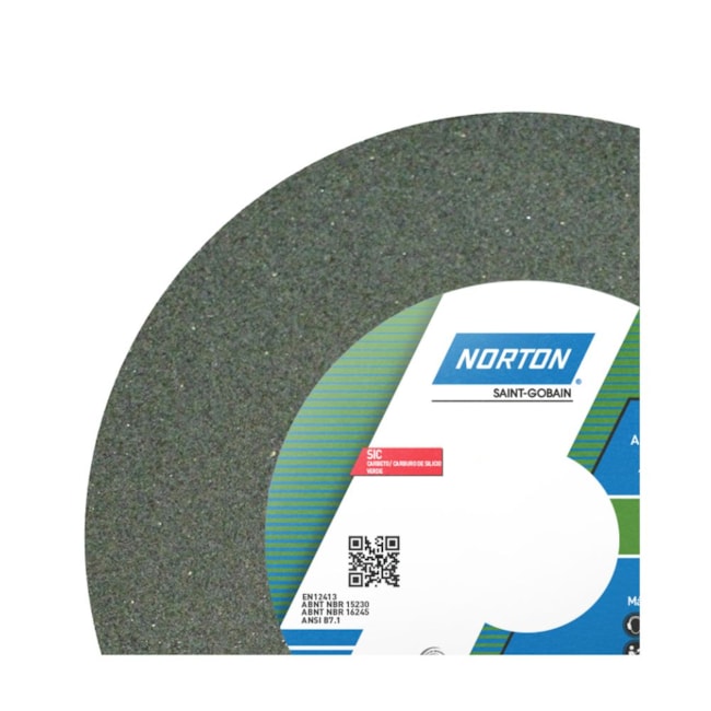 Rebolo Reto de Widia 6'' X 3/4'' X 1.1/4'' Grão 100 FE 39C 100K NORTON-6cbe54cf-33a2-4711-8928-018a57b77a28