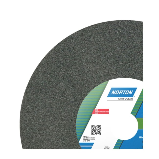 Rebolo Reto de Widia 8'' X 3/4'' X 1.1/4'' Grão 100 FE 39C 100K NORTON-0a200700-084c-4f65-bc85-bfd5f523be1f