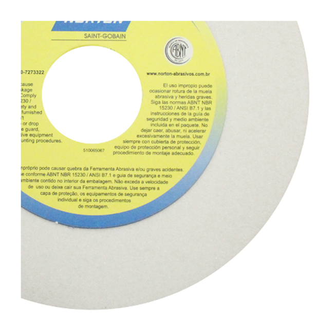 Rebolo Reto para Ferramentaria 6'' X 1/2'' X 1.1/4'' Grão 100 FE 38A 100K NORTON-40e3bd88-d8c5-4be6-92e0-3994025aef0d