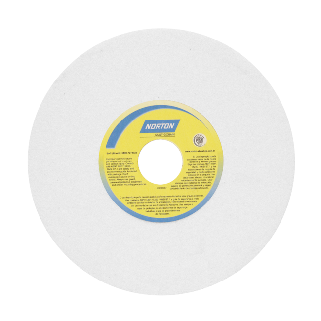 Rebolo Reto para Ferramentaria 8'' X 1'' X 1.1/4'' Grão 60 FE 38A 60K NORTON-42feaf58-0eb6-4cfc-b43a-309f566c04b4