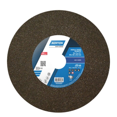 Rebolo Reto para Uso Geral 10'' X 1.1/2'' X 1.1/2'' Grão 46 ART A46 OVS NORTON-95eeec9e-2e0a-4f88-97de-03a16dfa7c28