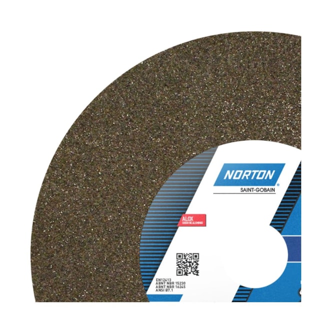 Rebolo Reto para Uso Geral 10'' X 1.1/4'' X 1.1/2'' Grão 46 ART A46 OVS NORTON-05ad6900-c0a1-4fca-82e5-cccadee951dc