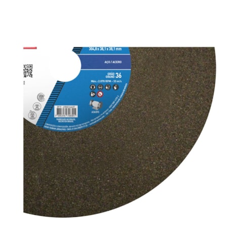 Rebolo Reto para Uso Geral 12'' X 1.1/2'' X 1.1/2'' Grão 36 Grão ART A36 QVS NORTON -a32258ed-8b46-47a7-9cb3-3691965fd889