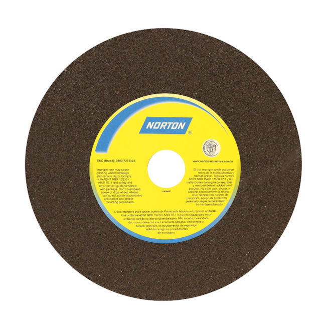 Rebolo Reto para Uso Geral 12'' X 1.1/2'' X 1.1/2'' Grão 46 ART A46 OVS NORTON-899fc574-3d43-4ca7-bed2-d190bda8b2e8