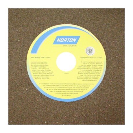 Rebolo Reto para Uso Geral 14'' X 2'' X 1.1/2'' Grão 36 ART A36 QVS NORTON-93de7891-7999-47ec-8593-bc438a3fe5b7