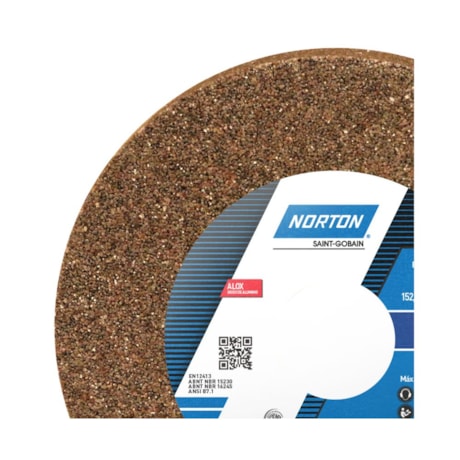 Rebolo Reto para Uso Geral 6'' X 1'' X 1.1/4'' Grão 24 ART A24 RVS NORTON-6c82359e-82ff-4b91-8622-fd88e57dcb74