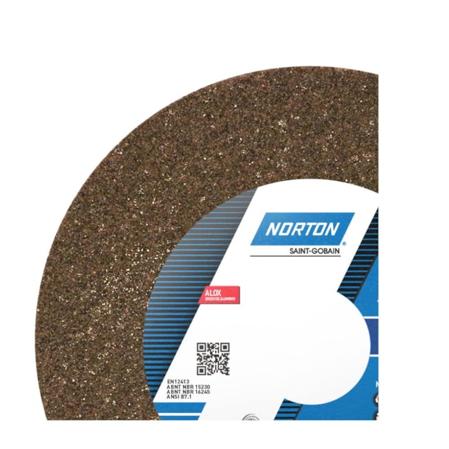 Rebolo Reto para Uso Geral 6'' X 1'' X 1.1/4'' Grão 46 ART A46 OVS NORTON-34dd7213-3969-4cc6-b131-38f7ec47d573