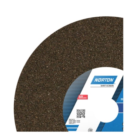 Rebolo Reto para Uso Geral 8'' X 1'' X 1.1/4'' Grão 46 ART A46 OVS NORTON-71975922-92fd-408c-bcdb-d6d09122efe6