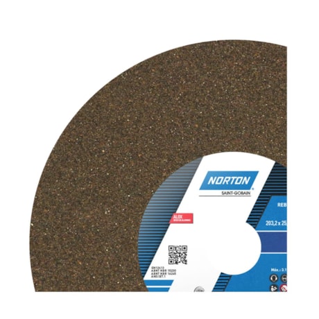 Rebolo Reto para Uso Geral 8'' X 1'' X 1.1/4'' Grão 60 ART A60 NVS NORTON-94bb714d-7f61-44bc-9c15-080cd3d75cd1