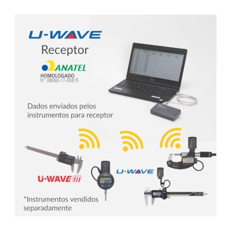 Receptor de Dados sem Fio U-WAVE-R 02AZD810E MITUTOYO-dd05954e-7f47-446d-822a-c8bb3c25f3db