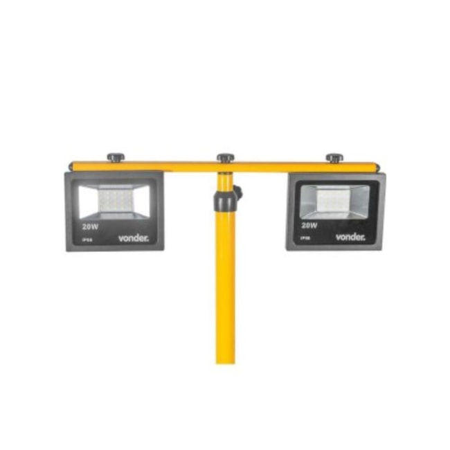Refletor LED 20W 6500K Bivolt Preto Tripé 2 metros 8075002020 VONDER-f14f40d0-30d3-4ca1-a468-6b2d21e25782