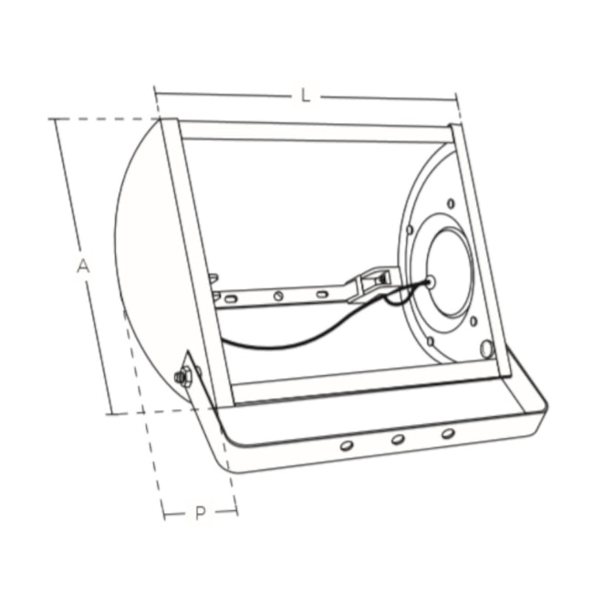 Refletor para Lâmpada com Chapa 250W E27 HGE-f9ca83d4-a474-4f3d-96ad-09e924a463fb