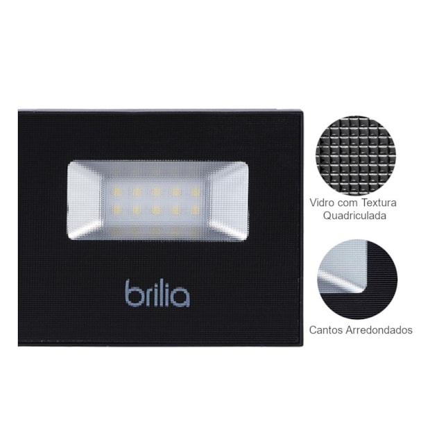 Refletor Projetor LED 10W 3000K Bivolt 438671 BRILIA-1618c54d-d5ca-492a-88bf-aed729b074db