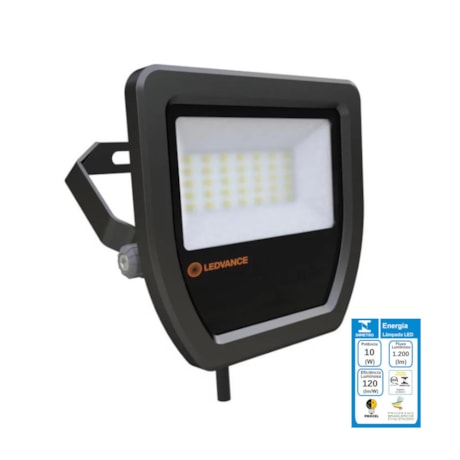 Refletor Projetor Led 10W 5000K Bivolt Preto FLOODLIGHT PFM OSRAM-e7044ecb-89f3-4e4f-93a9-0de179f9eddf