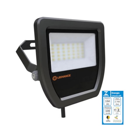 Refletor Projetor Led 150W 5000K Bivolt Preto FLOODLIGHT OSRAM-d9fad4c2-4f16-47d1-ae19-f5e761f53913