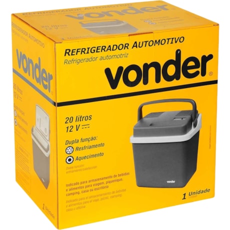 Refrigerador Aquecedor Automotivo 12V 20 litros com Alça Cabo Carregador 3311020000 VONDER-37c4edb7-4fcf-4bec-821f-a680f2a2cde3