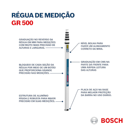 Régua de Medição 5 Metros GR 500 BOSCH-71118a53-2f6b-4417-b8c1-585550f8cb0b