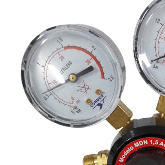 Regulador de Pressão Acetileno para Cilindro 407780 CONDOR-0ecc4eea-7f50-49c7-ad29-243738ee12f2