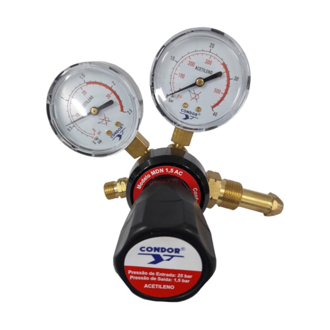 Regulador de Pressão Acetileno para Cilindro 407780 CONDOR-a48d30fc-886a-46ef-9a6f-eefcd4ae02a4