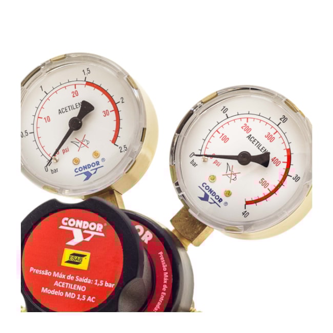 Regulador de Pressão Acetileno para Cilindros 405113 CONDOR-f3b8fce2-6929-48de-b24e-cb74c6880fb7