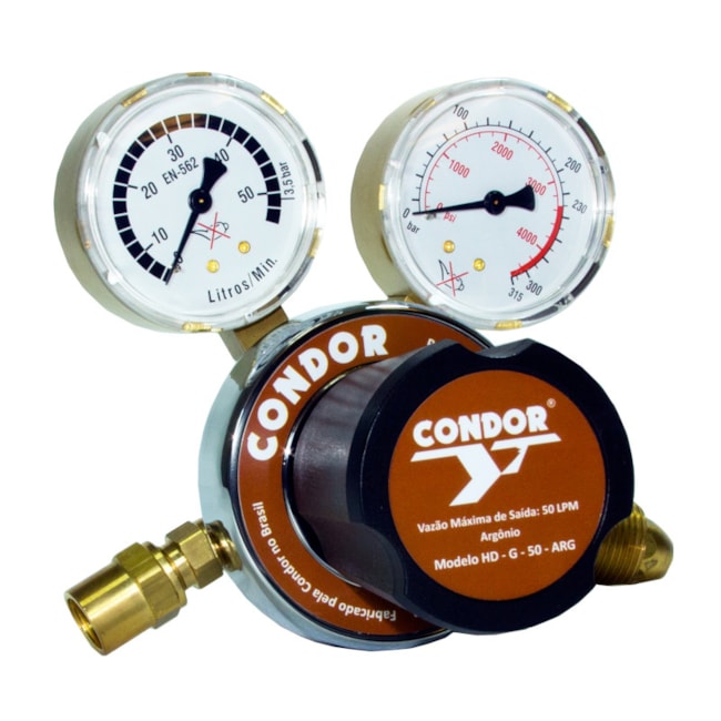 Regulador de Pressão Argônio para Cilindro 405005 CONDOR-5f406d0f-e713-4694-b0aa-be5a39abc4c4