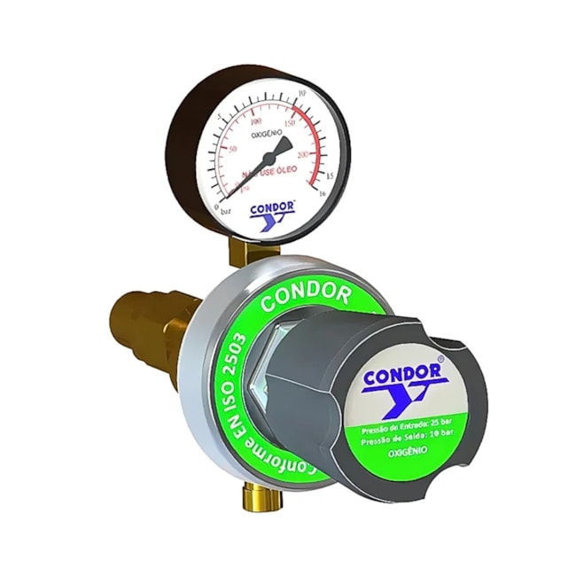 Regulador de Pressão Oxigênio para Cilindros 107MH HD S 10 OX 405132 CONDOR-d7e79e59-a5c3-4650-a4fb-762c3a3f2967