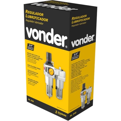 Regulador e Lubrificador 3/4'' RL 340 6248340001 VONDER-39124070-1df2-4bdc-8fc1-84926c1645ae