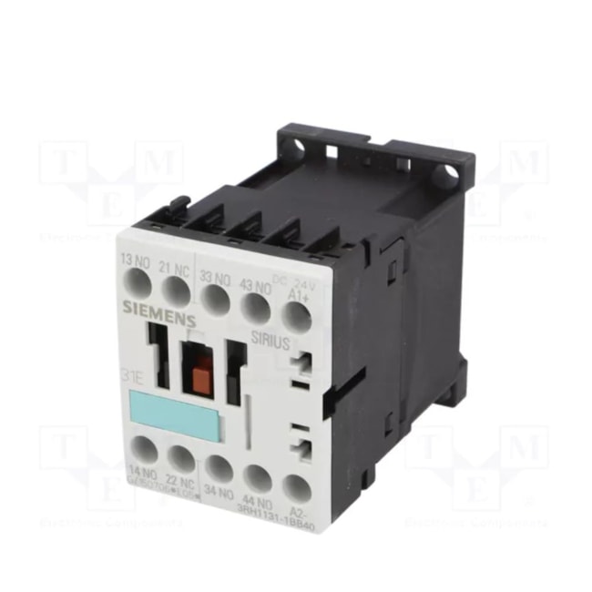 Rele Auxiliar Contator Bobina 24VCC 3NA 1NF 3RH11311BB40 SIEMENS-ad1ec374-f8aa-4540-8ac5-cec96e4d147e