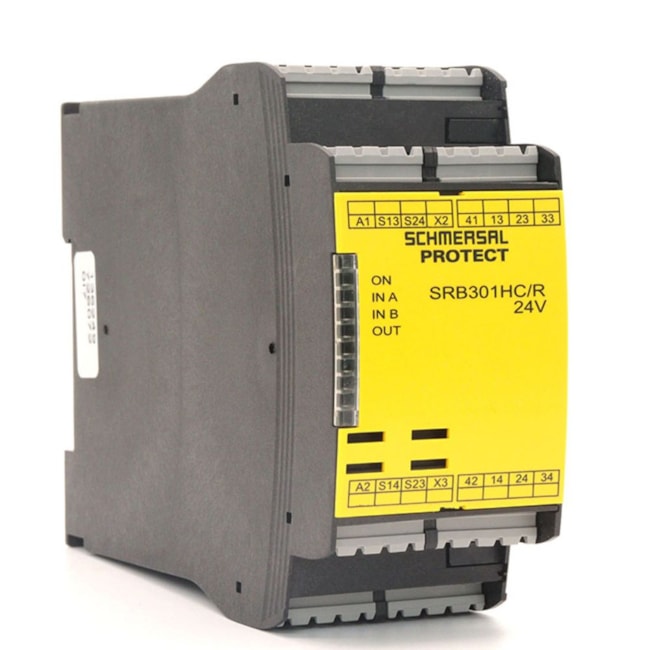 Relé de Segurança 24VAC/DC 3NA+1NF SRB 301-HC/R 101190594 ACE SCHMERSAL-72e34a6d-401c-4b34-8749-bbdd1c23eae2