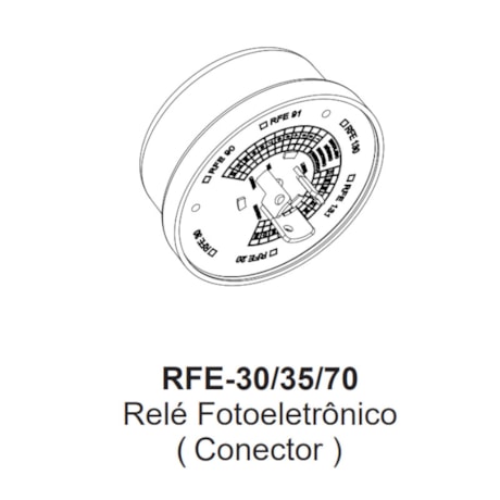 Relé Fotoeletrônico/Fotocélula 1.000W Bivolt Temporizador 4 ou 6 Horas com Conector sem Base RFE-70 6PAP 13918 MARGIRIUS-cb2ea794-c86d-41a2-8457-97d2cd1fd221