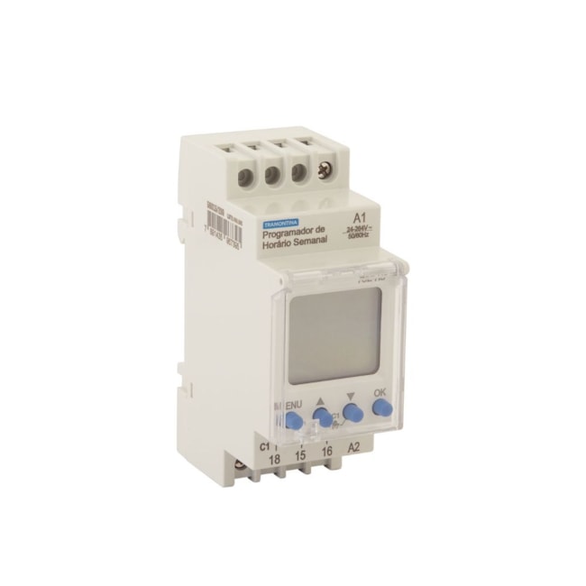 Relé Temporizador Digital para Trilho Programador Semanal 16A AC/DC 24-264V 58015289 TRAMONTINA ELETRIK-90baa6af-8d2e-43cf-895f-dbe9318ce7f5