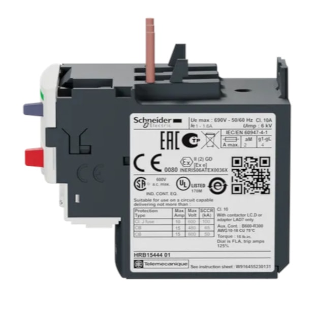 Relé Térmico 1 - 1.6A 1NA+1NF TESYS D LRD06 SCHNEIDER-24576822-66f4-4239-9303-53d06b119db2