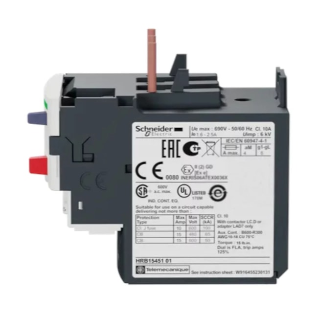 Relé Térmico 1.6 - 2.5A 1NA+1NF TESYS D LRD07 SCHNEIDER-5f4c20ec-af23-4523-ad99-45eeaa3a2f8c