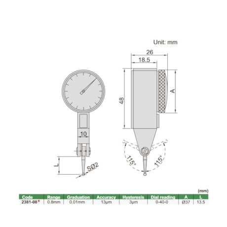 Relógio Apalpador 0.8mm 0.01mm 2381-08 INSIZE-e4279cc3-e8aa-416f-b437-d8561a18fc09