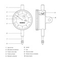 Relógio Comparador 0 a 100mm/0.01mm 121.324 DIGIMESS