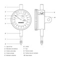Relógio Comparador 0 a 5mm/0.001mm 121.325 DIGIMESS