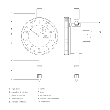 Relógio Comparador 10mm 0.01mm sem Orelha 506.700 KINGTOOLS-f15474d5-0964-452c-a5fa-6d553d46b426