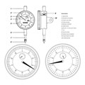 Relógio Comparador Analógico 10mm 0,01mm 121.302 DIGIMESS 