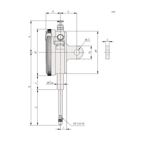 Relógio Comparador Analógico 20mm 0,01mm 2050A MITUTOYO-cd543253-f9f0-483f-b147-a57e90d376e3