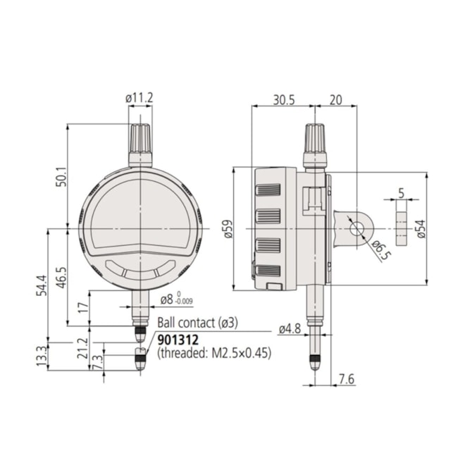 Relógio Comparador Digital 50mm/0.005mm 543-730B MITUTOYO-09b8d92f-7846-4d4c-993e-4f3995390a53