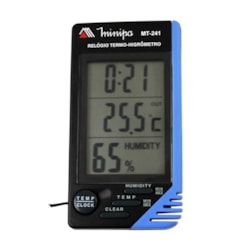 Relógio Termo Higrômetro Digital Interno/Externo 0º a 50ºC MT-241 MINI