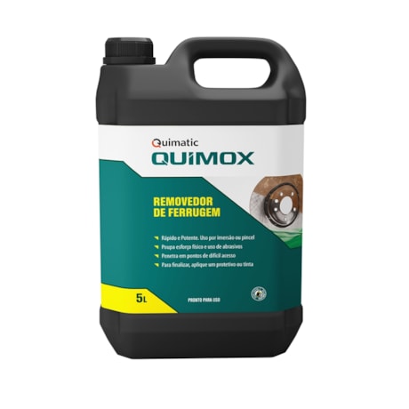 Removedor de Ferrugem Ultrarápido Quimox 5 Litros RA3 QUIMATIC-9655c00a-a968-462b-8446-28628f4a3a8d