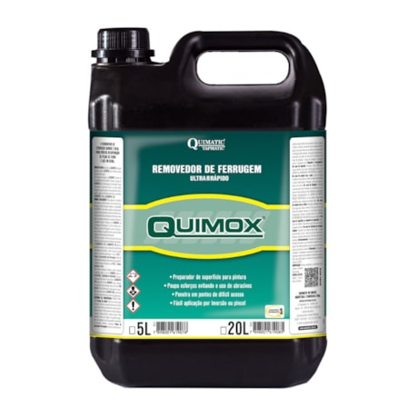 Removedor de Ferrugem Ultrarápido Quimox 5 Litros RA3 TAPMATIC-64d18daa-20fd-4891-9dc0-47cc979ab184