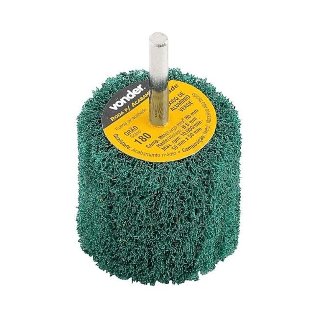Roda com Haste para Acabamento 50mm x 50mm Grão 180 1270500180 VONDER-806bf3cb-2205-4ec9-a55a-0347646dbf20