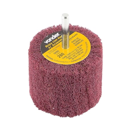 Roda com Haste para Acabamento 60mm x 50mm Grão 280 1270600280 VONDER-7c005165-5f7f-476d-9fac-b19f210fa35c