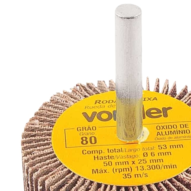Roda de Lixa 50mm x 25mm com Haste Grão 80 1271500080 VONDER-eb1b3926-d1fd-4c2d-9a27-16469bef04ec
